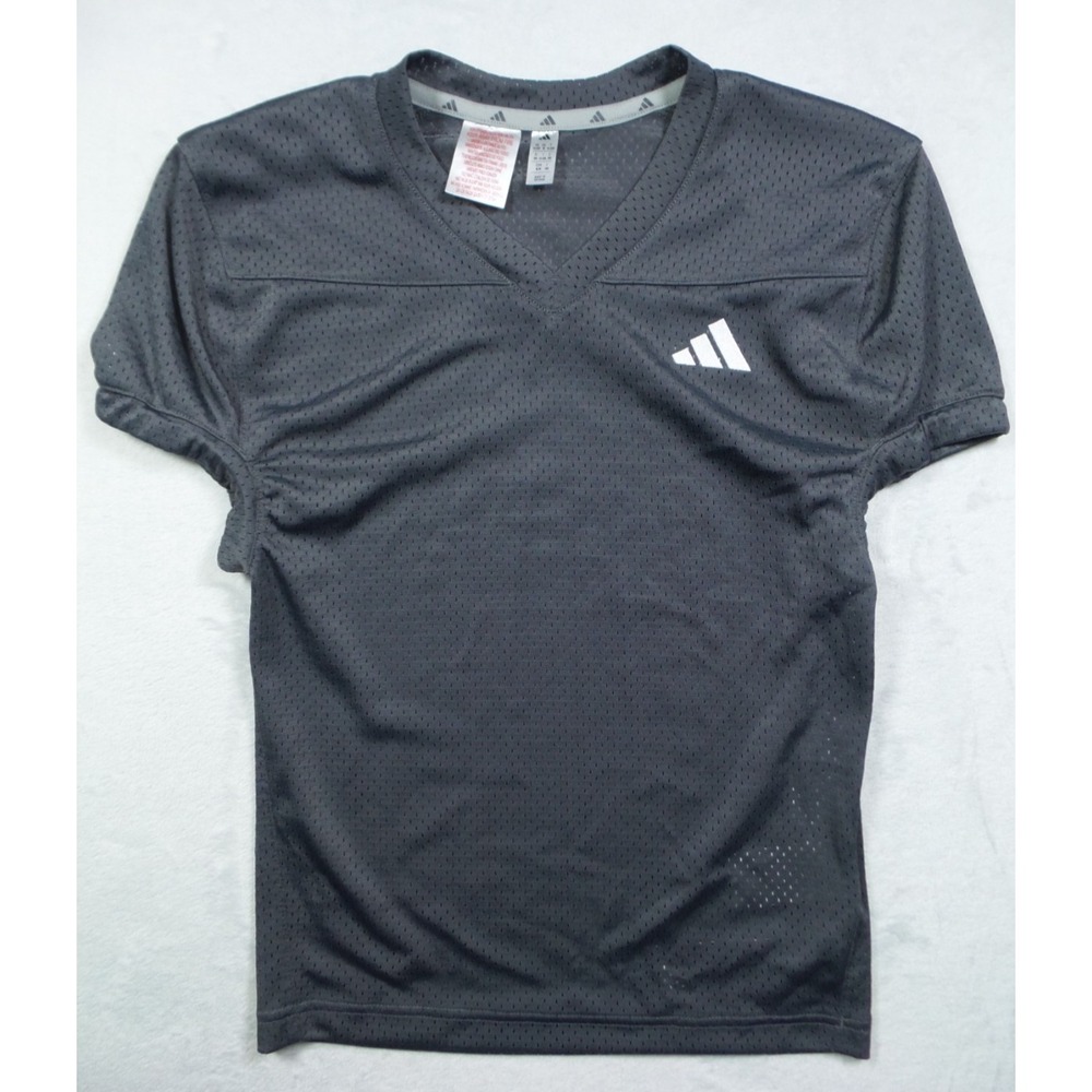 Adidas Football Jersey Boys Size Medium Gray Training Performance Practice NWT